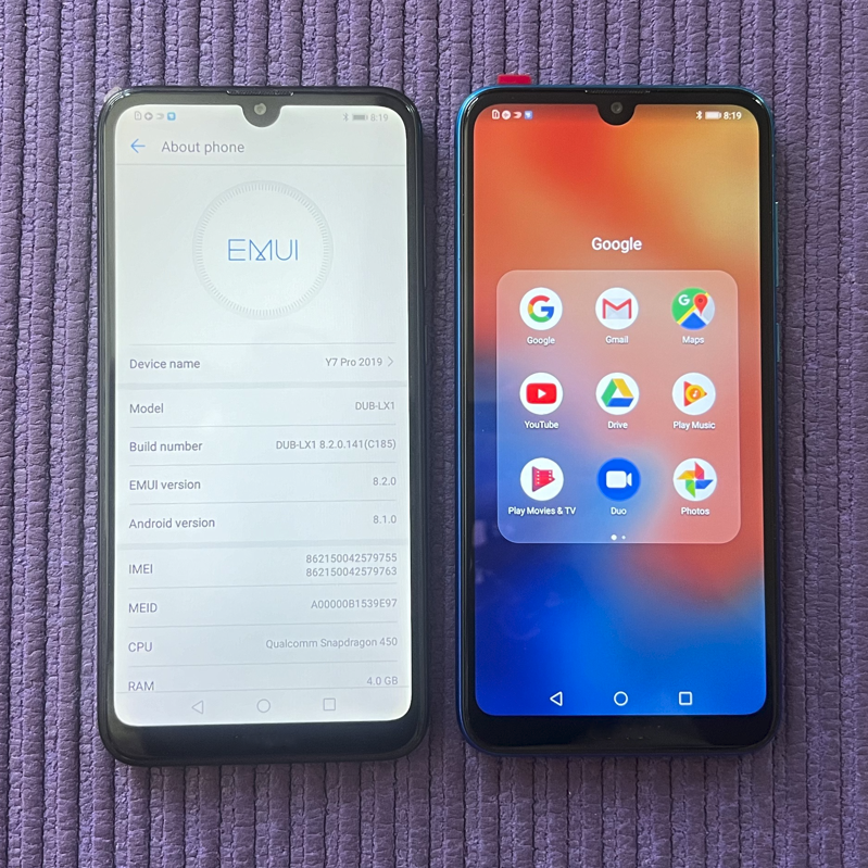 Wholesale Original Second Hand Phone For Huawei Y7 2019 cell phone original global version Y7 Pro 2019